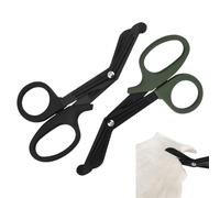 2pcs Tijeras de vendaje médico, EMT y tijeras de trauma, acero inoxidable, 15 cm, ergonómico, seguro, adecuado para emergencias, corte rápido