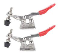 2Pcs Toggle Clamp 304 Stainless Steel Quick Release Welding Fixture Hand Tool 27KG GH201ASS for Metalworking Woodworking