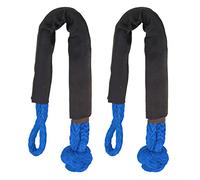 2Pcs Towing Soft Shackle, Ry Rope Shackle with 38000Lbs Breaking Force, Tear thetic for Truck, SUV, Offroad Vehicles, Boat, ATV, for Self (Blue)