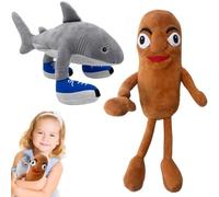 2PCS Tralalero Tralala,Peluche Italian Brainrot,Tung Tung Tung Sahur Peluche,Tralalero Tralala Figura,Soft Stuffed Animal Pillow Figure Doll,Muñeco de Peluche Suave y Divertido para Niños,Adultos