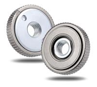 2Pcs Tuerca Rápida para Amoladora Angular M14 - Robusta de Acero al Carbono, Rosca Precisa - Compatible Con FLEX, AEG, Metabo, Dewalt (Plata)