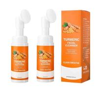 2PCS Turmeric Face Cleanser, Moisturize Facial Reduce Dark Spots Skin Brightening Face Wash