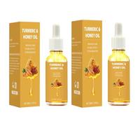 2PCS Turmeric & Honey Oil, Fades Dark Spots for Glowing Skin, Face, Skin Care, Aromatherapy, Scalp and Body Massage