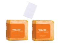 2PCS Turmeric + Lemon+ Vitamin C Soap, Moisturizing Skin Deep Cleansing Soap