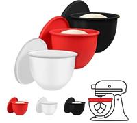 2PCS Type Mixing Bowl Silicone Insert Auxiliary Device, Non-Stick Gasket and 5 Quart Inclined Head Mixer Accessory Cover Easy to Clean and Replace parts(Regular version 3pcs)