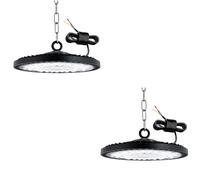 2pcs UFO LED 100W, proyector LED 10000LM Spot High Bay Luz, IP65 UFO LED blanco frío 6500K, LED Proyector interior para iluminación de garaje fábrica taller gimnasio