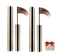 2Pcs Ultra-Fine Lengthening Waterproof Quick-Dry Mascara,Waterproof Metal Wand Mascaras,Long-Lasting 3d Curling Eyelash,Smudge Proof No Flaking,For Fine Short Lash Older Women (Brown-2pc, O202)