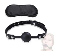 2pcs ultra soft sleep eye mask and silicone ball collar with adjustable strap, suitable for travel and nighttime sleep