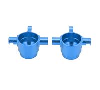 2pcs Universal Aluminum Alloy Steering Cup for 1/10 RC Cars | High - Temp & Long - Lasting Upgrade | Direct Replacement for XTM Rustler 4WD / HPI Sprint 2 / RC Racing (Dark Blue)