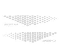 2pcs Universal Body Sticker Car Door Stickers Cell Type Decal Decal Car Exterior Accessories Red Black White Strip Style (White)