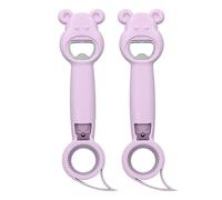 2pcs universal manual portátil abre biberón puede frasco de abridor abridor herramienta multidomotores para la cocina de la cocina del hogar cóctel pp acero inoxidable 21cm 130g (Púrpura)