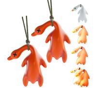 2PCS UV Color-Changing Duck Car Pendant, Ultraviolet Discoloration Cute Roast Duck Rearview Mirror Hanging Decoration,UV Temperature Reminder,Fun Cute Pendant for Cars Bicycles,Indoor Outdoor Pendant