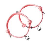 2PCS Valentine's Day Glow In The Dark Rope Sea Vow Magnet Suction Couple Bracelet Pair of Statement