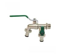2pcs Valve Faucet Industrial Home Brass Water Tap Single/Double Irrigation Zinc Alloy Garden Bibcocks Lever Handle Taps 90 Degree Para Jardín