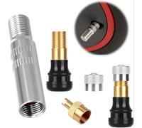 2Pcs Válvula de Neumático Tubeless, Aire Premium para Patinetes Extensión Válvula Neumáticos con Adaptador para Scooter de Xiaomi M365 Pro PRO2 1S Ninebot MAX G30 y Bicicletas