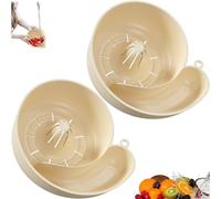 2pcs Vegetable Washing Basket, Snail Shape Rotating Strainer, Multi-Use Mixing Storage Bowl, Easy Water Drain Feature, Kitchen Tool, Ideal For Salad Prep, Sink Rinse, Fridge Use, Outdoor Travel(White)