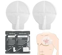 2PCS Vent Chest Seal, Vendaje de Trauma de Emergencia, Kit de Primeros Auxilios, Emergencias Sanitarias, Gasas Blanco