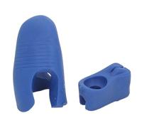 2PCS Violin Bow Grip Corrector, Soft Reusable Silicone Violin Viola Bow Hold Teaching Aid Teaching Aid Accessory for Learn Violins (Blue)