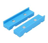 2pcs Vise Jaw ABS 5.5in Vice Magnetic Vice Protective Groved Covent Pad, juego para sujetar azul claro