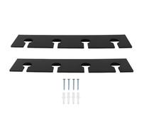 2Pcs Wall Mounted Acrylic Wine Glass Holder, Stemware Hanging Rack, Space Saving Under Cabinet Wine Glass Rack for 8 Stemmed Glasses with Screws, Modern Kitchen Bar Storage for Hom (Negra)