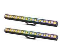 2PCS Wallwasher Luces de Escenario LED Barra 180W, 12 Efecto Foco RGB LED Luz Cálida DMX512 Luces de Fiesta Control de Sonido Estroboscópico Efecto de Iluminación para DJ Escenario Discoteca Boda Bar