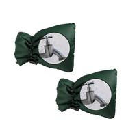 2PCS Warm Outdoor Faucet Protector Anti-Freeze Insulation Cover Crack Protection Bag Warming Supplies(Green)