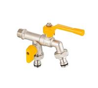 2pcs Washing Machine Single Cold Faucet 1 in 2 Out Garden Taps Double Connection Para Jardín