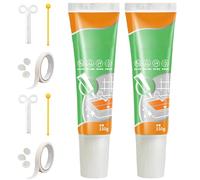 2Pcs Waterproof White Grout Repair Kit,Grout Pen for Shower Tile,Squeeze Tube White Caulk for Window Toilet Sink Caulking Sealant