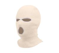 2Pcs Winter Men Hat Mask 3 Hole Full Face Ski Cap for Skiing para Esquí Ciclismo(Beige)