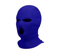 2Pcs Winter Men Hat Mask 3 Hole Full Face Ski Cap for Skiing para Esquí Ciclismo(Blue)
