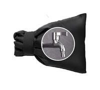 2pcs Winter Outdoor Anti Freeze Faucet Protector Thick Insulation Cover Waterproof Thermal Sleeve For Garden Pipe Frost Safety(Black)