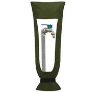 2pcs Winter Waterproof Outdoor Faucet Cover Outside Garden Freeze Protection Sock Reusable Tap Protector(Green)