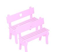 2Pcs Wooden Decorative Small Chair | Miniature Chair Ornament for Desk/Shelf/Home Decor | Cute Handcrafted Wood Art for Living Room/Office | 7.9x6.3x3.0 Inch (Rosa)