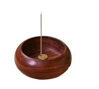 2Pcs Wooden Mini Incense Holder Bowl Type 4 Holes Burner Stick Rosewood Smell Aromatic Shape Censer para Yoga, Meditación