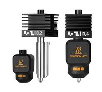 2PCS X2D/P2S Alta Velocidad Integrado Quick Swap Hotend, Boquilla Acero Endurecido 0.2mm+0.4mm Recambio Alta Temperatura con Cubierta Silicona Compatible with Bambu Lab X2D/P2S Impresora 3D