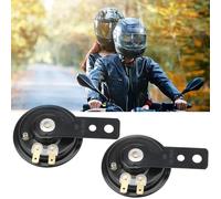 2PCSBocina Motocicleta, Bocina Universal de 12V, Claxon Moto 12V, Potente Universal Bocinas Motocicleta, Bocina de Vehículo para Motocicleta, Coche, Camión, Scooter, ATV, Resistente al Agua 105 db