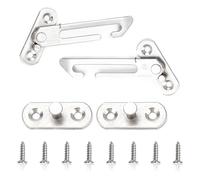 2pezzi Ventana Restrictor Cerraduras Set, Acero Inoxidable de Seguridad Protección Ventana Límite Dispositivos de Control, Seguridad Cerradura para Niños Restrictor Catch Seguridad Catch(Plata)