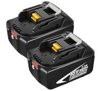 【2pièce】 5.5Ah Repuesto para Makita 18V Batería Indicador LED BL1860B BL1850 BL1860 BL1850B BL1840B BL1840 BL1830B 194205-3 194309-1 194204-5 196399-0 Herramientas eléctricas(Negro Blanco)