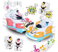 2Piece Remote Control Bumper Car Toy with Ejectable Doll, Music, and Drift Function RC Car for Kids