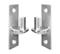 2Pieces Wall Mounted Gate Hinges Portable Sturdy for Outdoor Fence Silver Stainless Steel Coating Rustproof Weatherproof Hinges