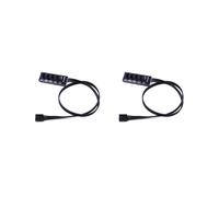 2piezas 40Cm 1 una 5 4-Pin TX4 PWM Fan CPU HUB Splitter PC Case Chasis Cooler Extension Cable Adapter Controller