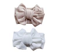 2Piezas Diademas de Cabello para Bebés Recién Nacidos de Diademas Moño Accesorios Infantiles para Shower Suave