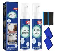 2piezas Espray espumoso antigrasa de alta eficacia,Espray limpiador de burbujas en espuma,Espray limpiador multiusos sin enjuague para grasa y suciedad difíciles