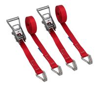 2pk correa de trinquete de acero inoxidable remolque de barco 3,7 m 25 mm gan...
