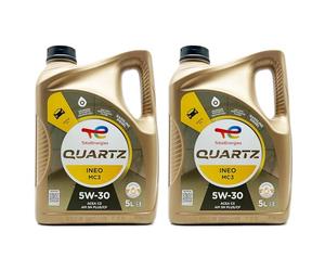 2pz olio lubrificante total ineo quartz mc3 5w-30 5 litri