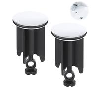 2Pz Tapón de Lavabo,Tapón de Desagüe 40mm,Tapón de Lavabo con Goma,Tapón Universal para Lavabo de Baño Lavabo Desagüe,Tapones de Fregadero para desagües de baño y Cocina, Resistentes al óxido