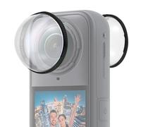 2pzs Cubierta Protectora Lente para Insta360 X5, Vidrio HD Protector Lente con Paño Antipolvo Antiarañazos & Antirreflejo Diseño Cierre Giratorio Cubierta para Insta360 X5 Accesorios