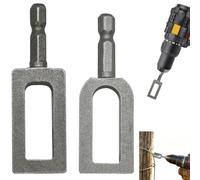 2Pzs Herramienta Torsionadora de Alambre Taladro, Herramienta de Torsión de Alambres de Acero Pesado para Taladro con Vástago Hexagonal 1/4", Torsionador Tuercas & Anudador