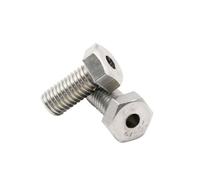 (2pzs)M12-1.25×40mm Tornillo hueco hexagonal exterior de dientes finos de acero inoxidable 304 métrico