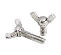 2pzs M12×25mm Tornillo mariposa de acero inoxidable métrico 304, tornillo de dedo, tornillo de ala